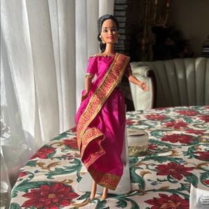 Pink Traditional Doll with Gold Accents